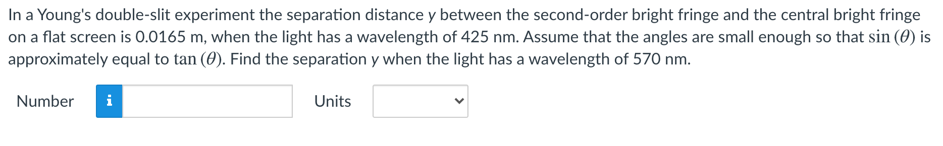 Solved In a Young's double-slit experiment the separation | Chegg.com