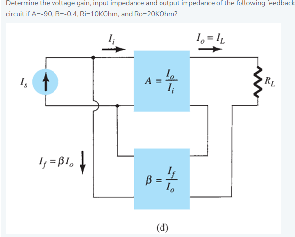 Solved Determine the voltage gain, input impedance and | Chegg.com