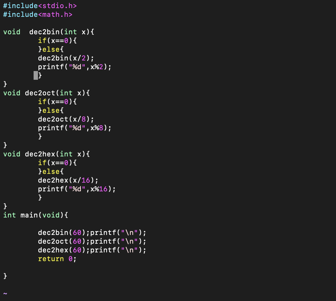 Solved Create C Program To Convert The Positive Decimal Chegg Com