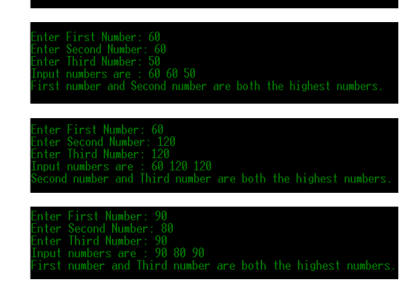 Solved 5. Create a program that will ask three (3) numbers | Chegg.com