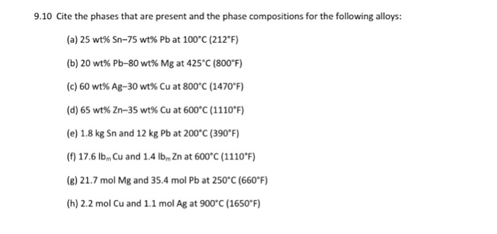 Solved Cite the phases that are present and the phase | Chegg.com