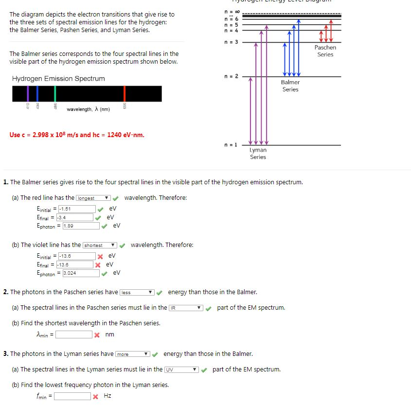 What Is The Smallest Wavelength Line In The Balmer Series Is It In The Visible Part Of The Spectrum