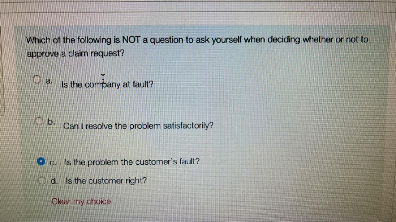 Solved Which of the following is NOT a question to ask | Chegg.com