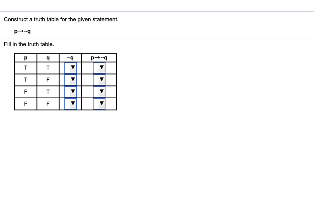 Solved Construct A Truth Table For The Given Statement P Chegg Com