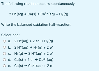 Solved Which One Of The Following Metals Would Be Most | Chegg.com