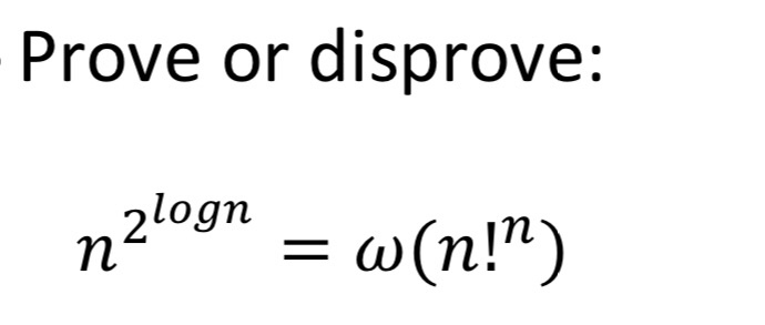 Solved Prove Or Disprove: | Chegg.com