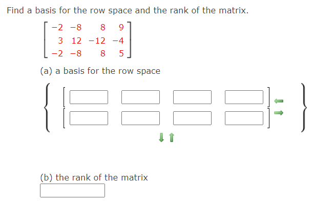 Solved Find a basis for the row space and the rank of the | Chegg.com