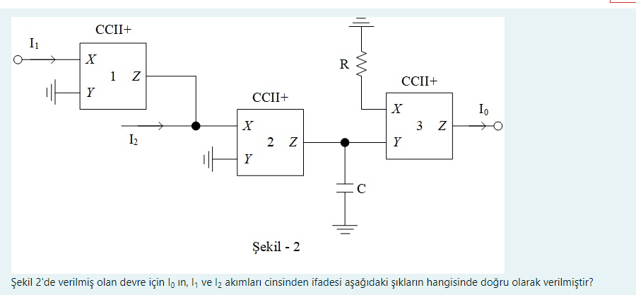 Solved Şekil - 2 Şekil 2'de Verilmiş Olan Devre Için I0 In, | Chegg.com