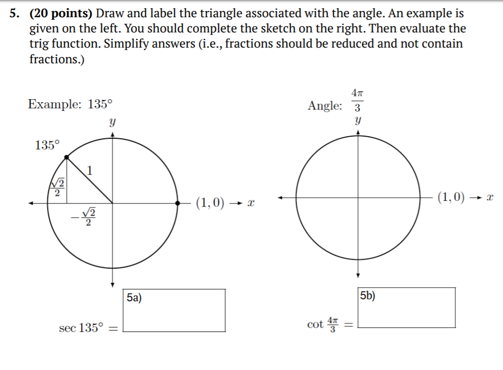 Solved 5. (20 points) Draw and label the triangle associated | Chegg.com