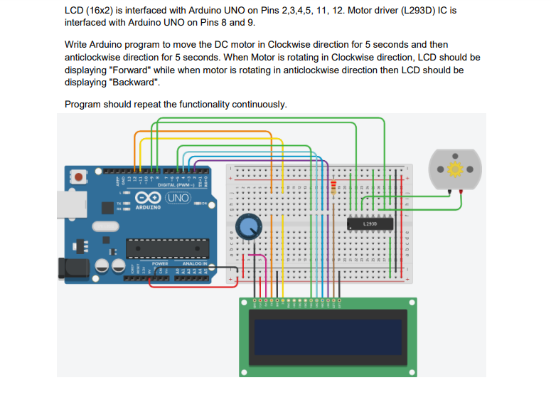 l293 arduino and