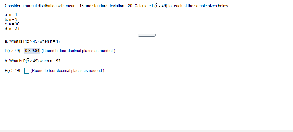 Solved Consider a normal distribution with mean = 13 and | Chegg.com