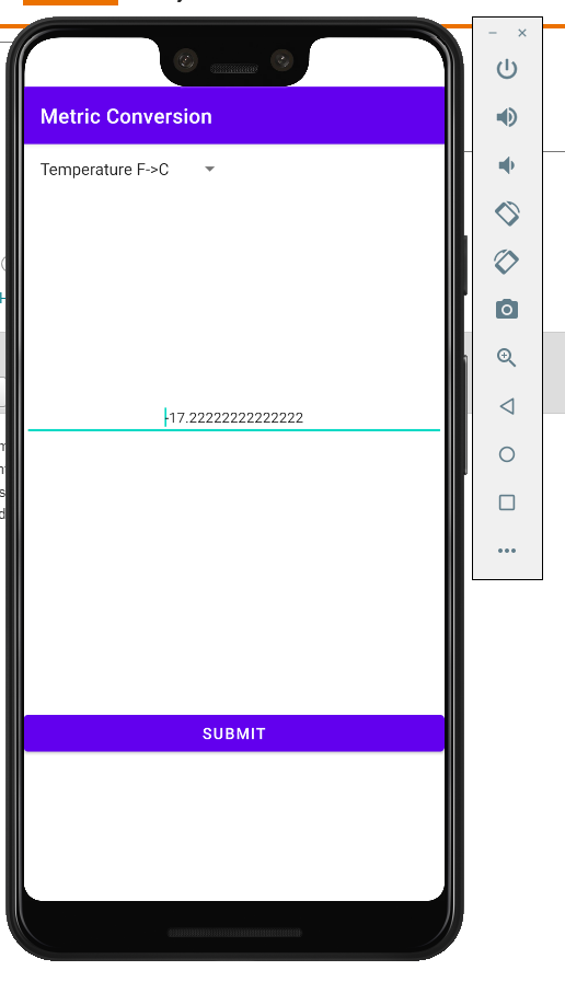 Solved Create an android application that converts selected | Chegg.com