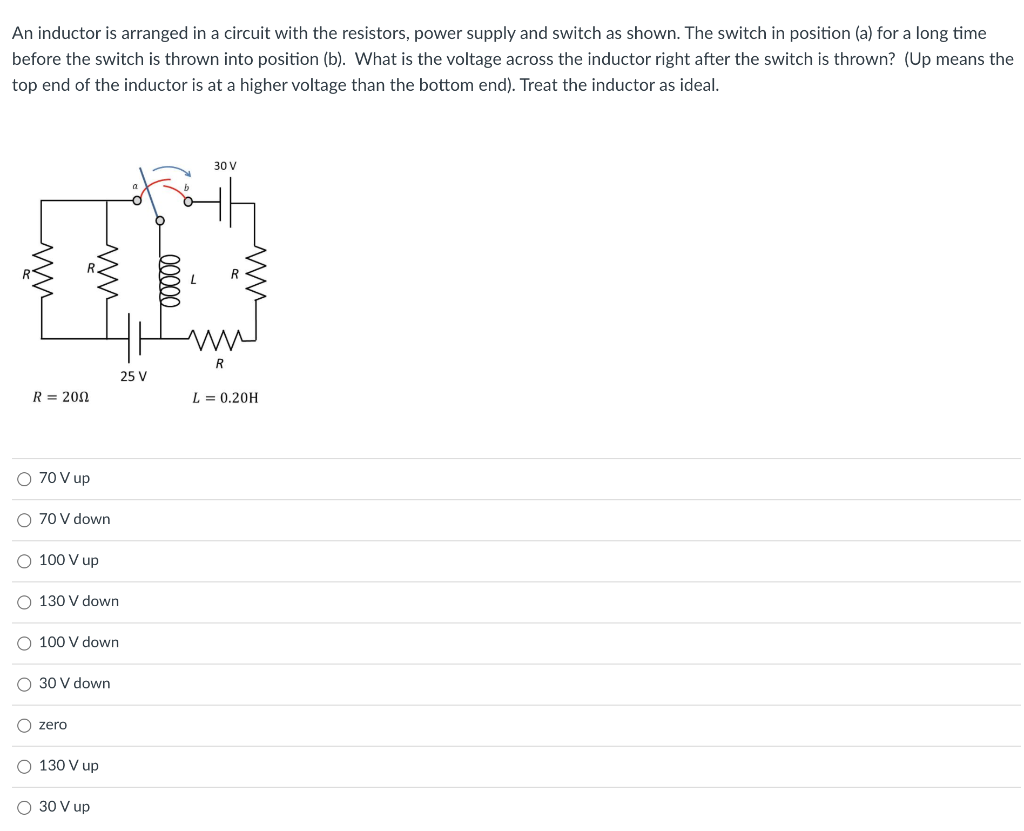 Solved An inductor is arranged in a circuit with the
