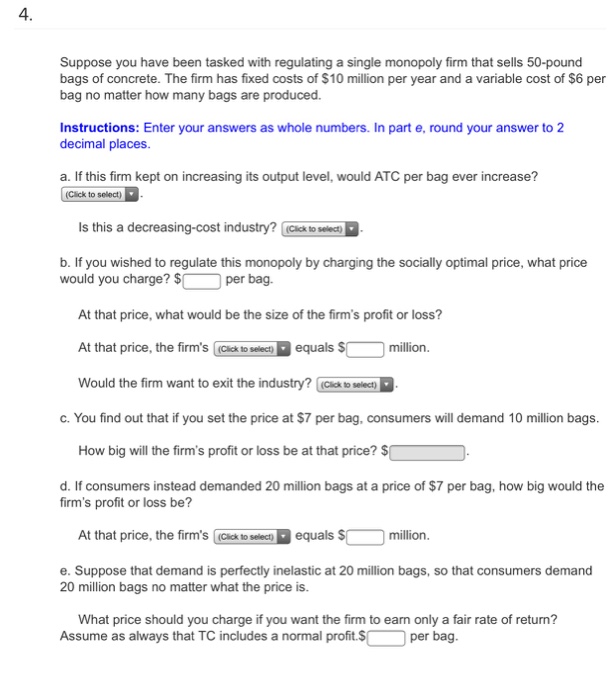 Solved Suppose you have been tasked with regulating a single