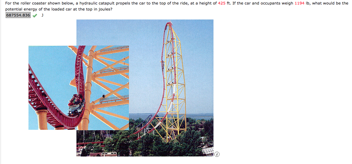 Solved For the roller coaster shown below a hydraulic Chegg