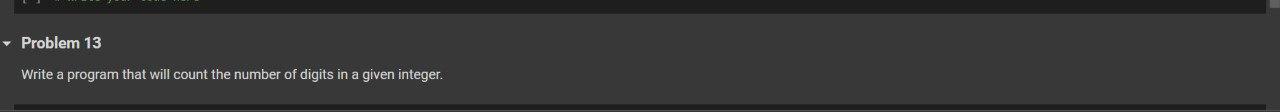Solved Problem 13 Write a program that will count the number | Chegg.com image.