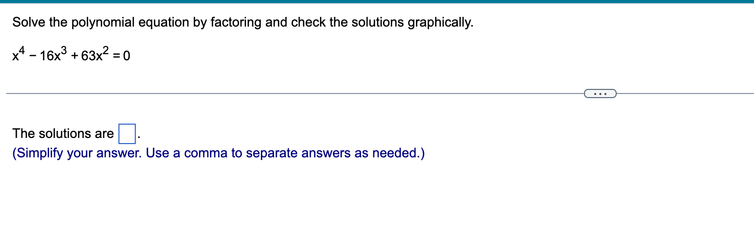 Solved Solve the polynomial equation by factoring and check | Chegg.com
