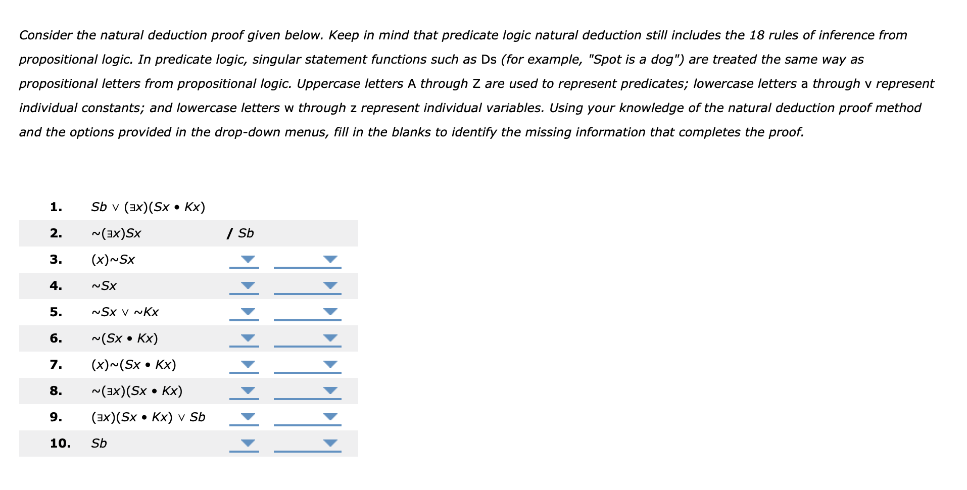 Consider The Natural Deduction Proof Given Below. | Chegg.com