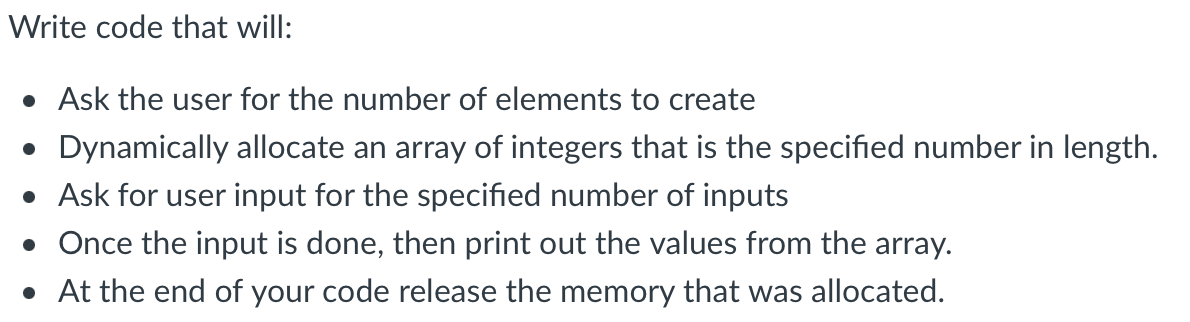 Solved Write code that will: • Ask the user for the number | Chegg.com