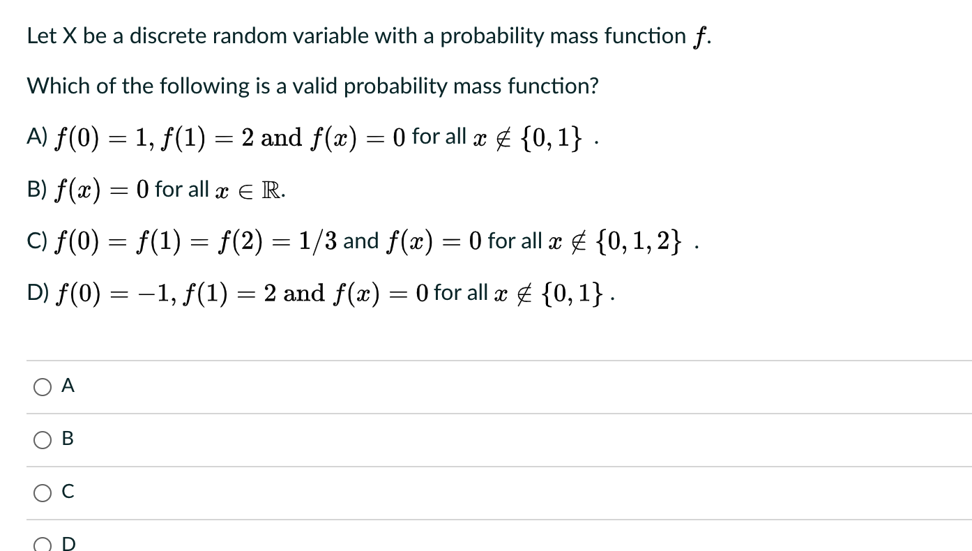 Solved Let X be a discrete random variable with a | Chegg.com
