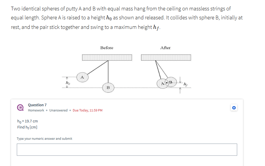 Solved Two Identical Spheres Of Putty A And B With Equal | Chegg.com