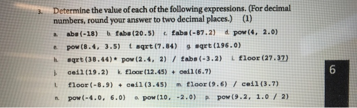 Solved Determine The Value Of Each Of The Following Chegg Solved Determine The Value Of Each Of The Following Chegg