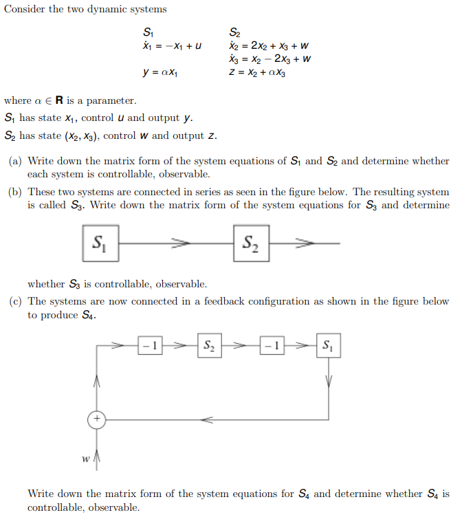 Solved Consider The Two Dynamic Systems | Chegg.com