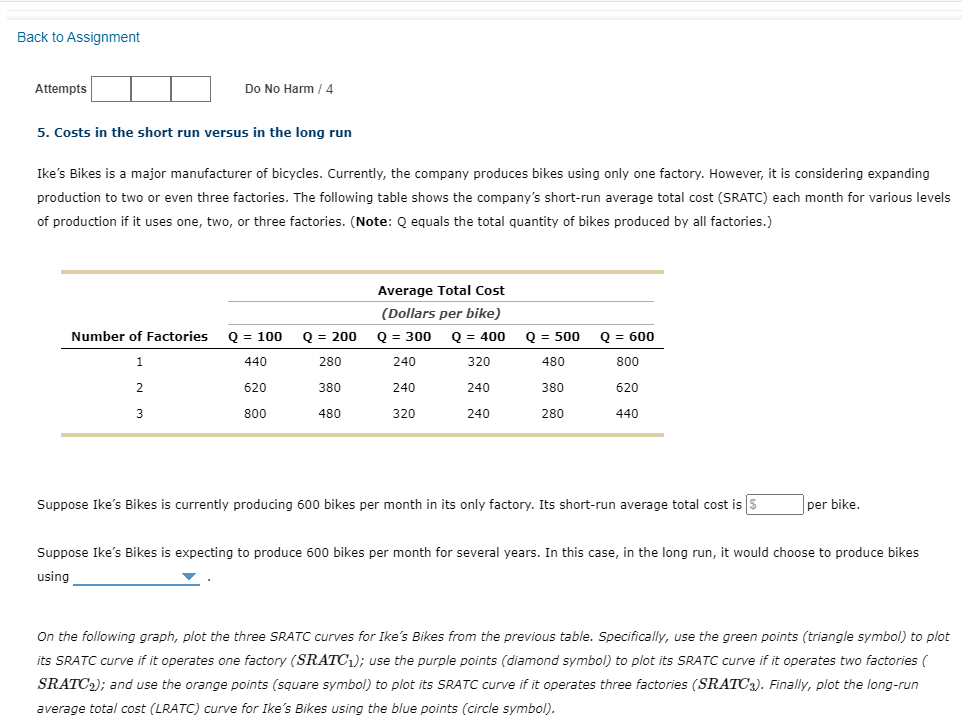 Solved Back to Assignment Attempts Do No Harm / 4 5. Costs | Chegg.com