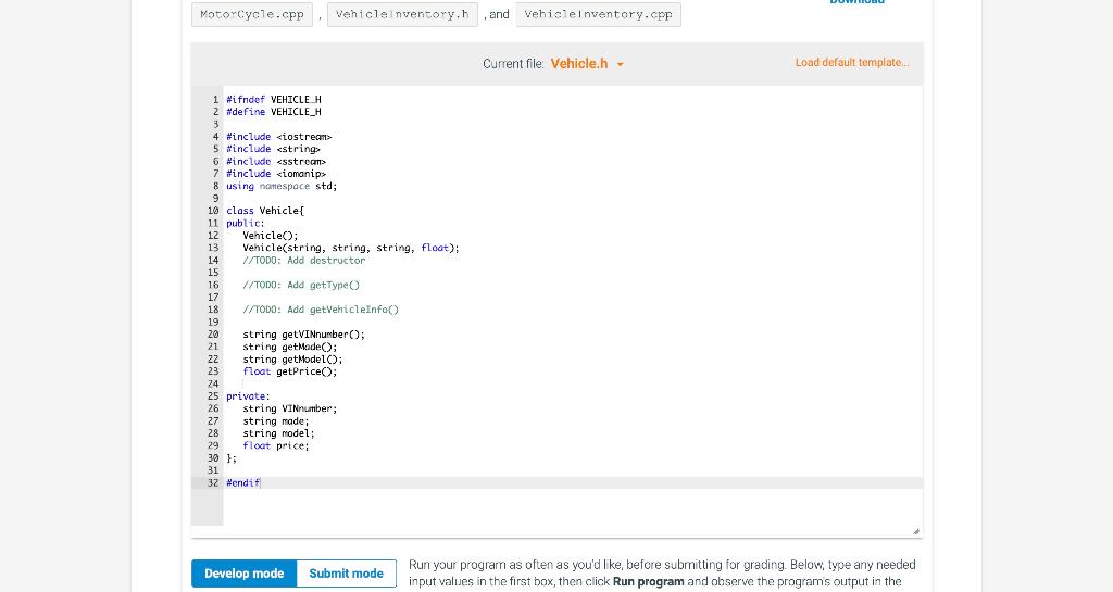 Solved C++ pls need code main.cpp, car.h, car.cpp, | Chegg.com