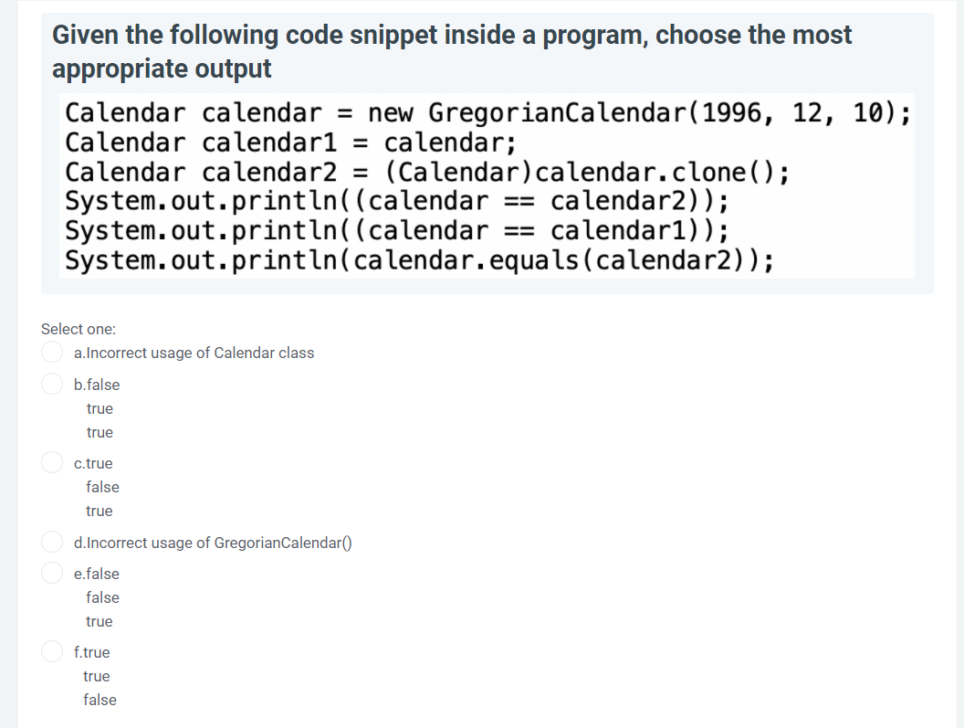 Solved Given the following code snippet inside a program, | Chegg.com