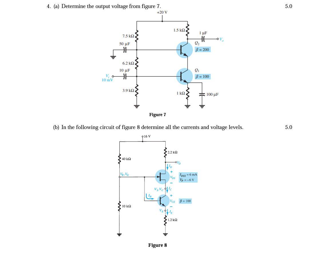 Solved 5.0 4. (a) Determine the output voltage from figure | Chegg.com