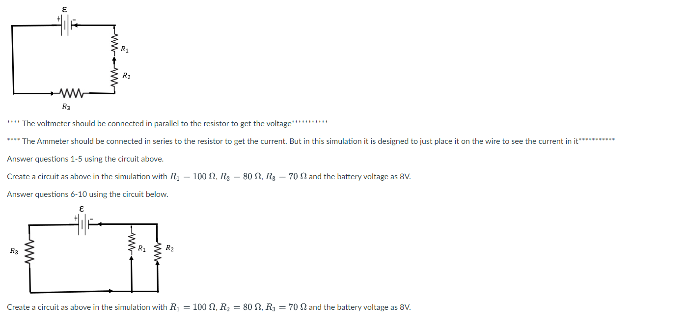 Solved The voltmeter should be connected in parallel to the | Chegg.com