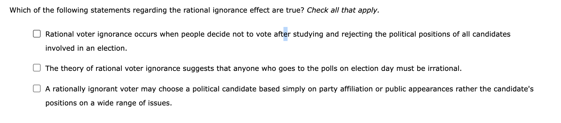 Solved Which of the following statements regarding the | Chegg.com