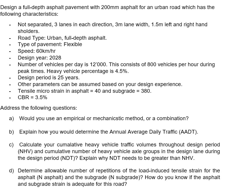 Design A Full Depth Asphalt Pavement With 200mm Chegg Com   Php8gdVkC 