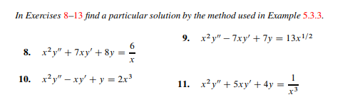 Solved In Exercises 8-13 find a particular solution by the | Chegg.com