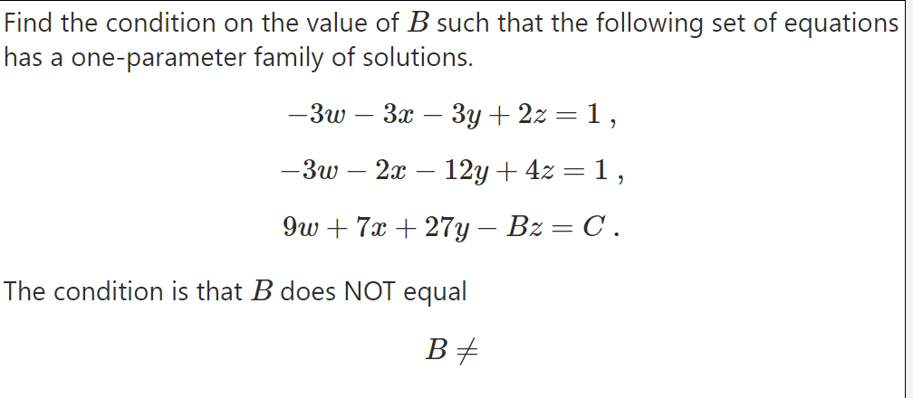 Solved Find The Condition On The Value Of B Such That The | Chegg.com