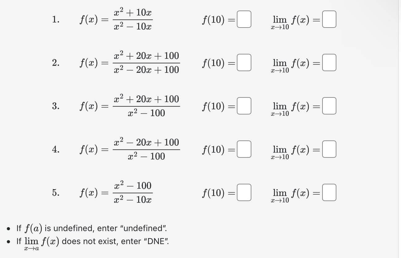 f x )= 5x2 20x 10