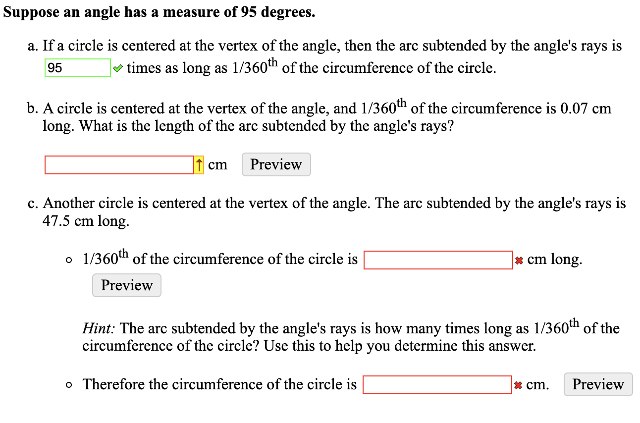 95 degree angle