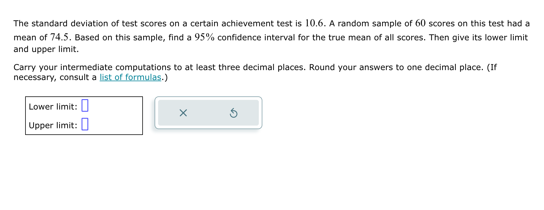 Solved The standard deviation of test scores on a certain | Chegg.com