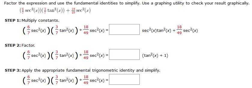 Solved Factor the expression and use the fundamental | Chegg.com