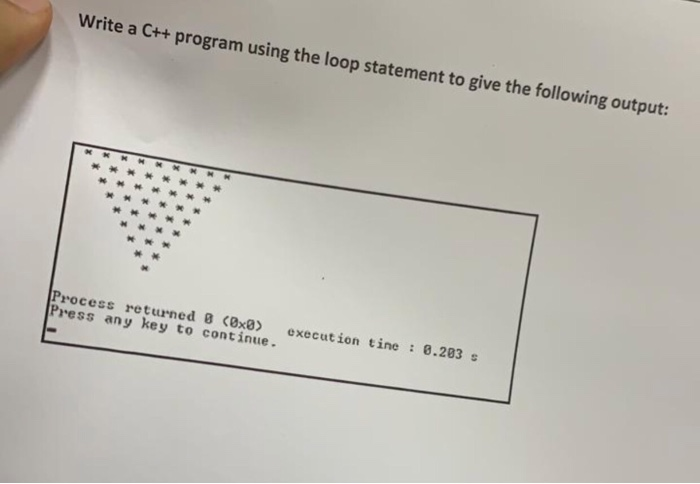 Solved Write a C++ program using the loop statement to give | Chegg.com