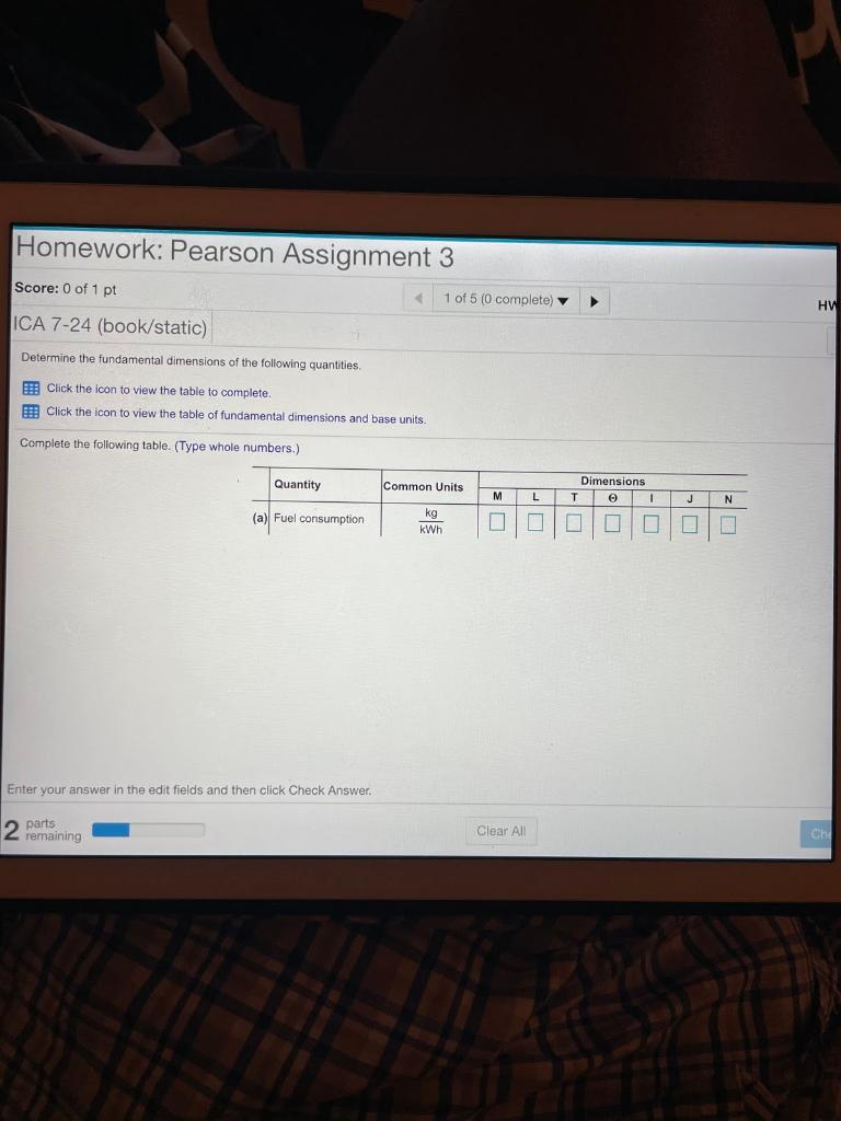 pearson chapter 3 homework answers