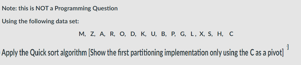 Solved Note: this is NOT a Programming Question Using the | Chegg.com