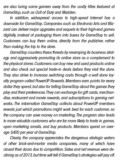 Solved Can GameStop Survive with Its Brick-and-Mortar | Chegg.com