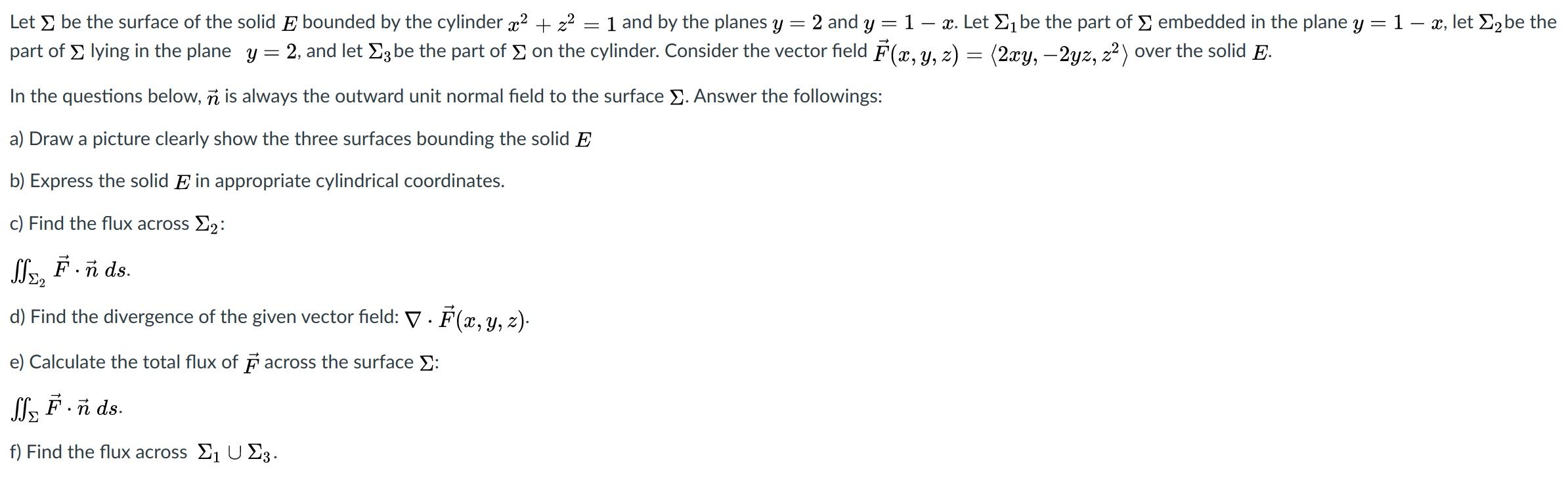 Solved Let I Be The Surface Of The Solid E Bounded By The Chegg Com