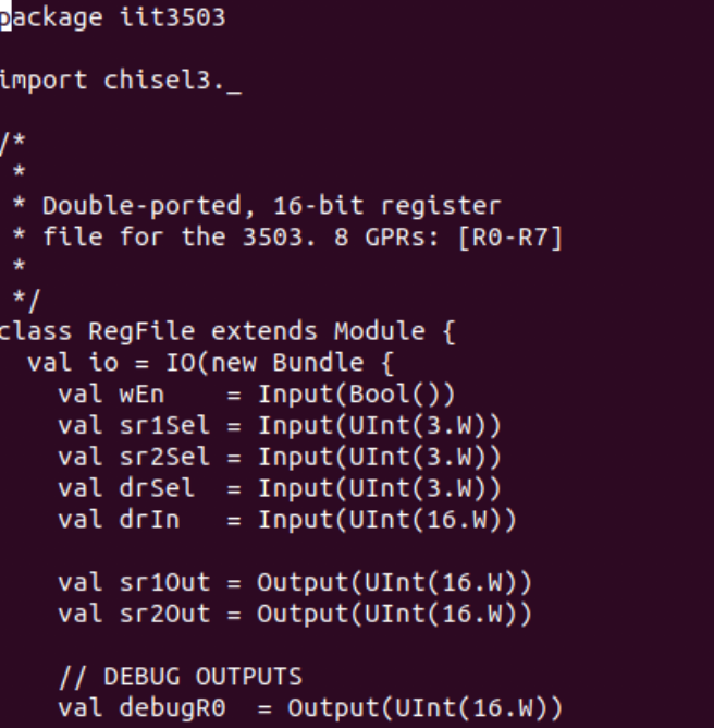 package iit3503 import chisel3._ Doubleported,