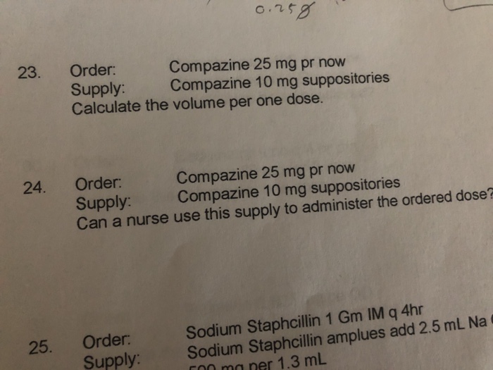 Compazine suppository 25 mg