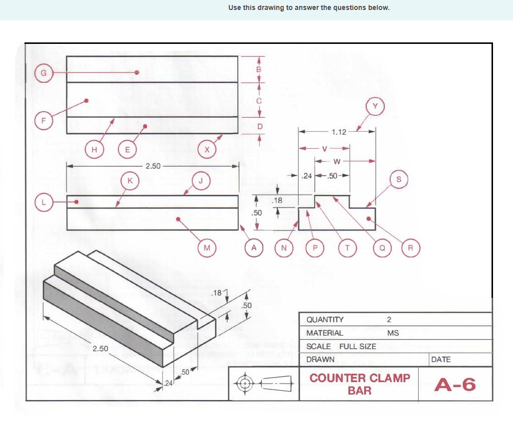 Solved Use this drawing to answer the questions below. В D | Chegg.com