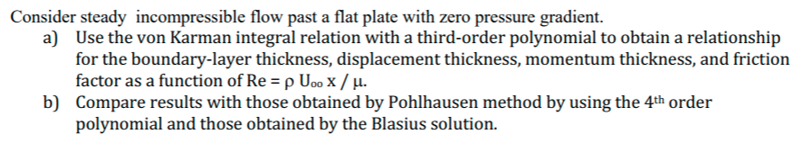 Solved Consider steady incompressible flow past a flat plate | Chegg.com