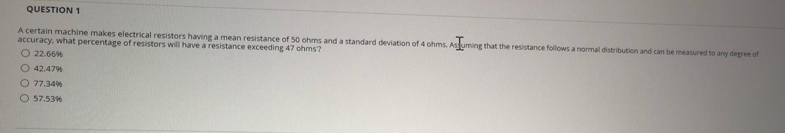 Solved QUESTION 1 A certain machine makes electrical | Chegg.com